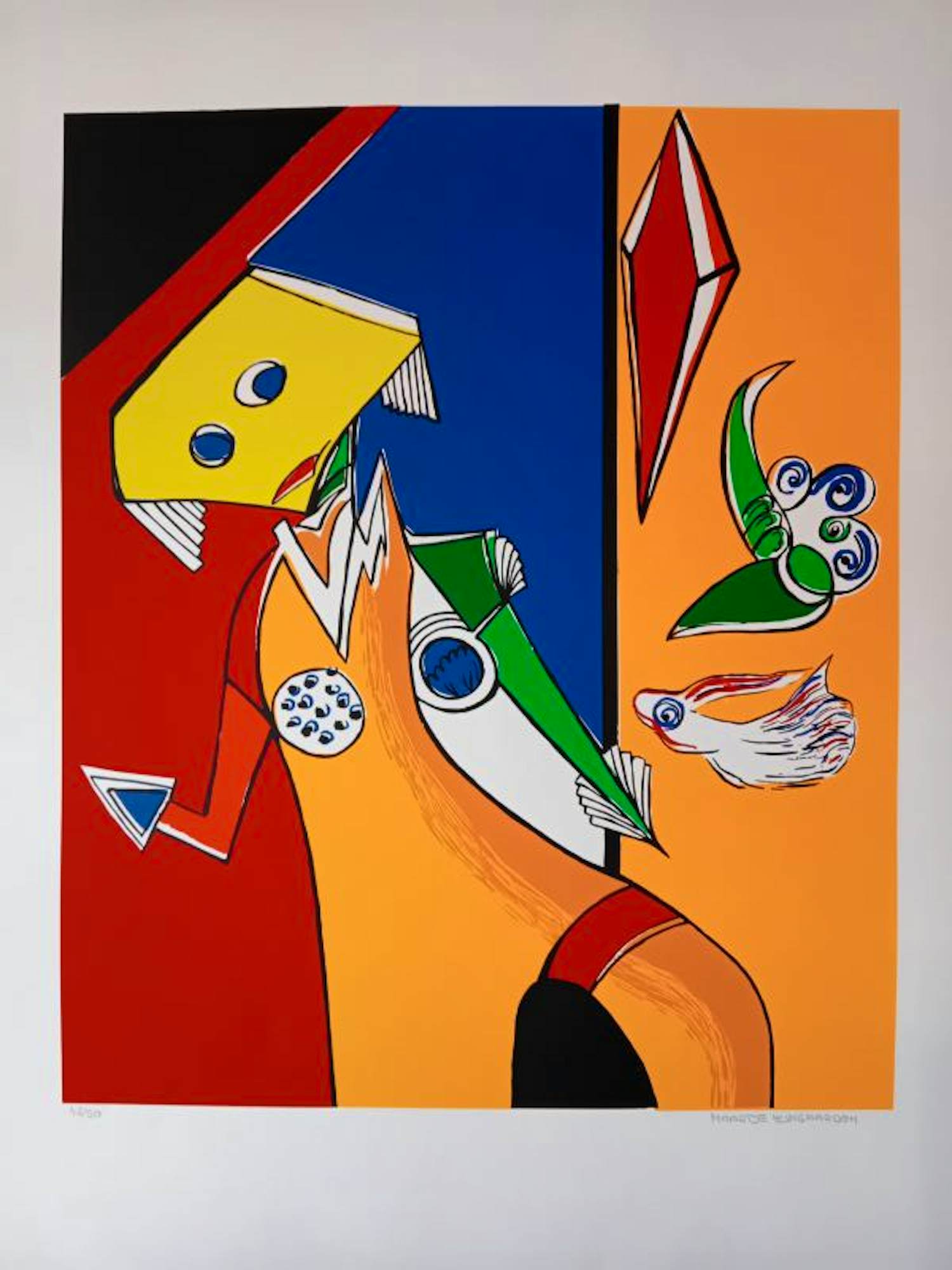 Maartje Wijngaarden - Kleurenzeefdruk ABSTRAKT II Handgesigneerd kopen? Bied vanaf 49!