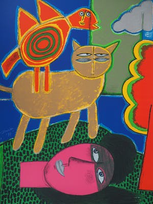 Corneille - l'Oiseau, le chat et la tete rose kopen? Bied vanaf 399!