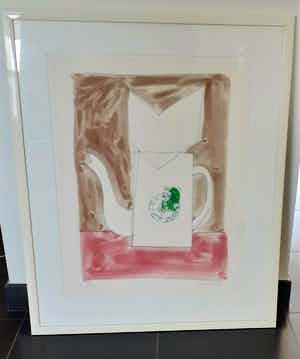 Klaas Gubbels - Grote zeefdruk, gelijst + passepartout verkocht voor € 425!