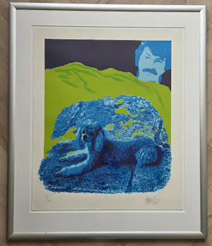 Karel Appel - zonder titel - 100 ex - 1977 - ingelijst - groot kopen? Bied vanaf 450!