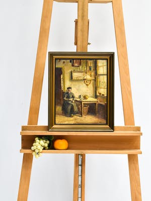 Harry Wich - Boerenvrouw in interieur kopen? Bied vanaf 50!