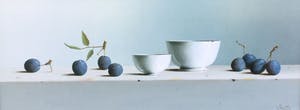Leo Pors - C3413 - Stilleven met schaaltjes en pruimen kopen? Bied vanaf 2950!