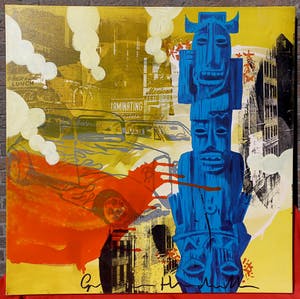 George Heidweiller - Americana, gemengde techniek op doek (groot!) kopen? Bied vanaf 1!