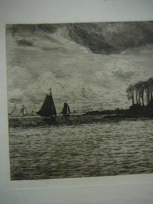 Waalko Jans Dingemans (sr.) - Landschap met water en Kasteel kopen? Bied vanaf 45!