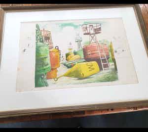 Herman Berserik - Helmsman, kleurenlitho 151/200 verkocht voor € 45!