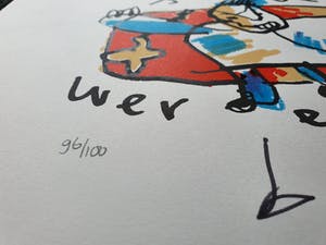 Herman Brood - Gesigneerde zeefdruk - 100 ex. kopen? Bied vanaf 1!