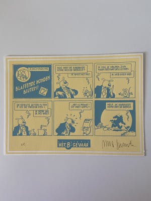 Joost Swarte - "Blaffende honden bijten!" en Ontwerp raam bibliotheek Alphen a.d. Rijn kopen? Bied vanaf 25!