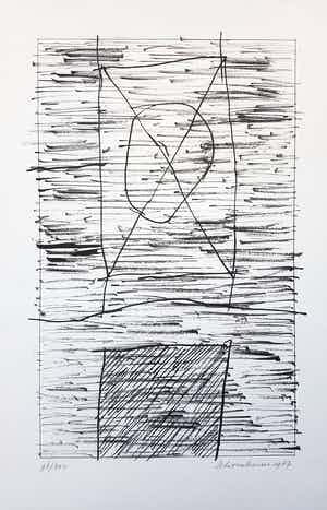 Jan Schoonhoven - (1914-1994)originele grote litho handgesigneerd,genummerd & gedateerd 1987 verkocht voor € 285!