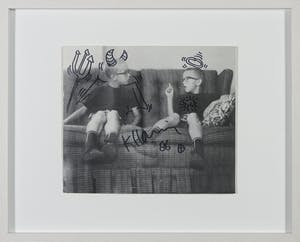 Keith Haring - Originele tekening op boekcover (incl. tentoonstellingscatalogus) - Ingelijst kopen? Bied vanaf 1!