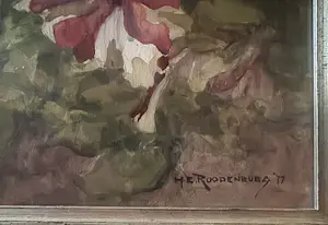 Hendrikus Roodenburg - Petunia's op tuinmuurtje te Wassenaar kopen? Bied vanaf 800!