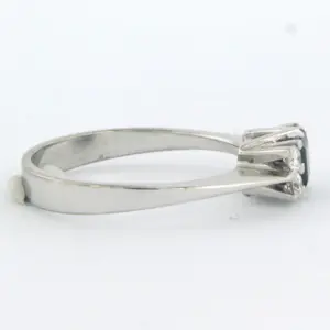 14k witgouden ring met saffier en briljant geslepen diamant tot. 0.20ct - rm18 kopen? Bied vanaf 330!