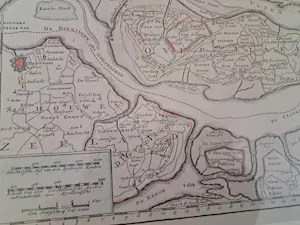 Isaac Tirion - Kaart Zuidelijk deel Voorne-Putten en omstreken 1718 kaufen? Bieten Sie von 150!