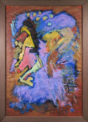 Pierre van Dijk - Gemengde techniek op papier, Zonder titel - Ingelijst (Groot) kopen? Bied vanaf 1!