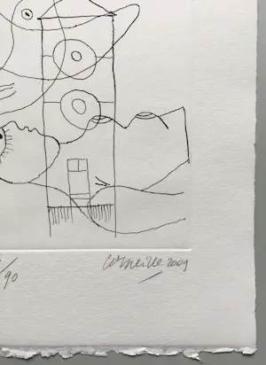 Corneille - ets - allongé nu devant le château d'eau - gesigneerd kopen? Bied vanaf 150!