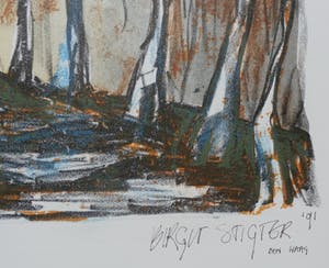Birgit Stigter - zeefdruk: Mytische boomcirkel - 1991 kopen? Bied vanaf 45!