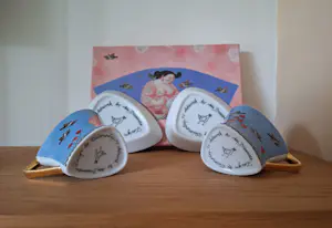 Ada Breedveld - Espressokopjes met schotel (2), vrolijk! kopen? Bied vanaf 45!