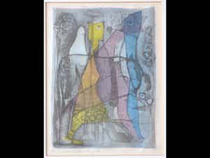 Harry van Kruiningen - Mythologische figuren - Kleurenlitho verkocht voor € 55!