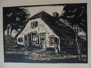 Paul van Dam - Houtsnde , Veluwse boerderij . kopen? Bied vanaf 15!