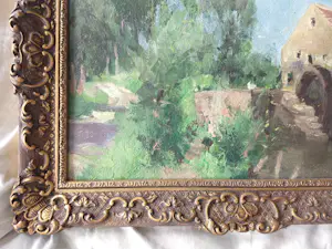 Gerard Altmann - Watermolen in zomers landschap. kopen? Bied vanaf 150!