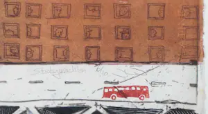 Jan Willem Kwinkelenberg - Ets, Stadsgezichten - Ingelijst (Groot) kopen? Bied vanaf 50!