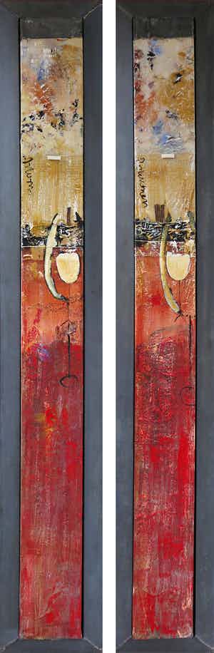 Antonio Poioumen - Gemengde techniek op doek, 2-luik - Ingelijst (Zeer groot) verkocht voor € 1!