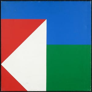 Niet of onleesbaar gesigneerd - Acryl op doek, Geometrische compositie kopen? Bied vanaf 1!