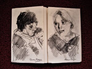 Gerard Schaperkotter - schetsboek jaren 60 in inkt / pastel en potlood - div. voorstellingen kopen? Bied vanaf 34!