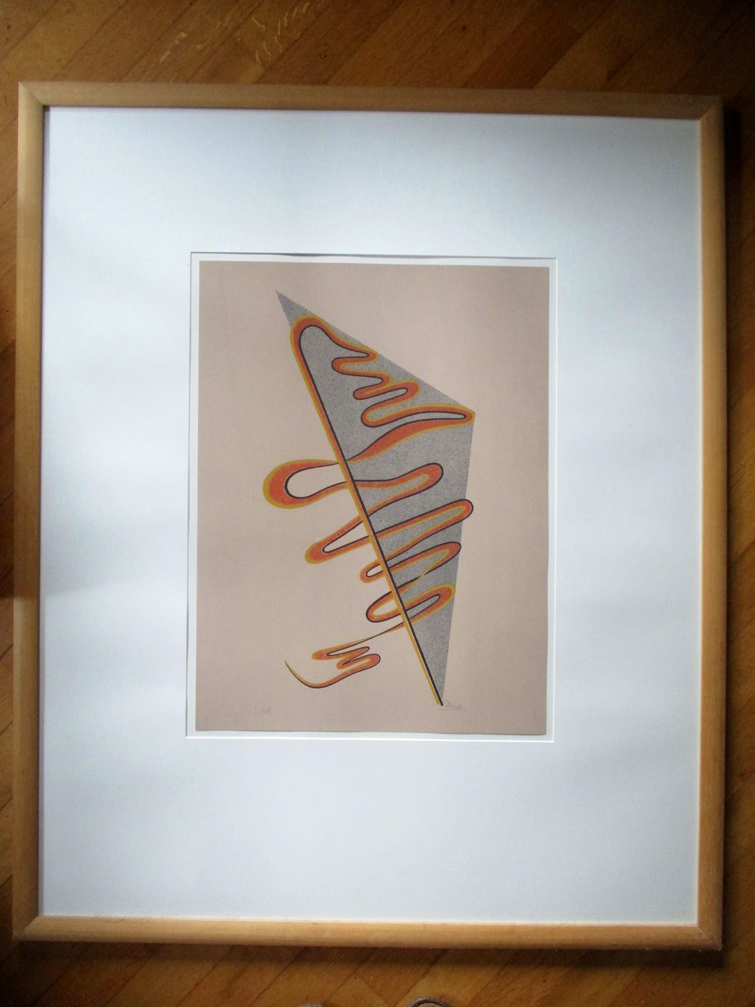 Cesar Domela - Zeer fraai ingelijste Litho verkocht voor € 250!