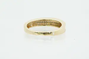 9 - Elegante en massief 14Kt geel gouden ring met 75 achtkantjes 0.35ct diamant kopen? Bied vanaf 290!