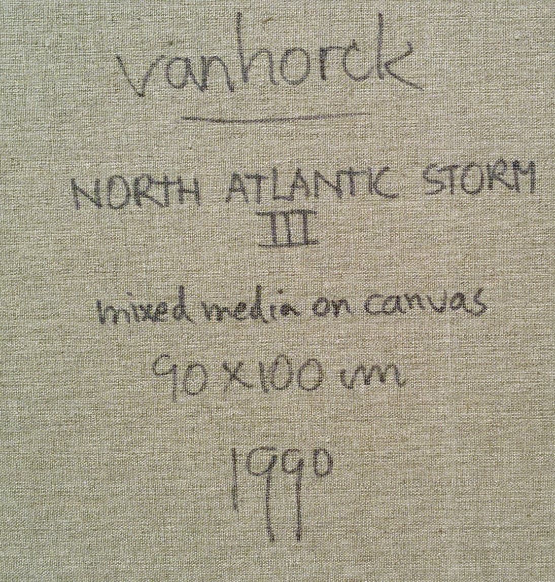 Hans Vanhorck - North Atlantic Storm III, gemengde techniek op doek (groot) kopen? Bied vanaf 1000!
