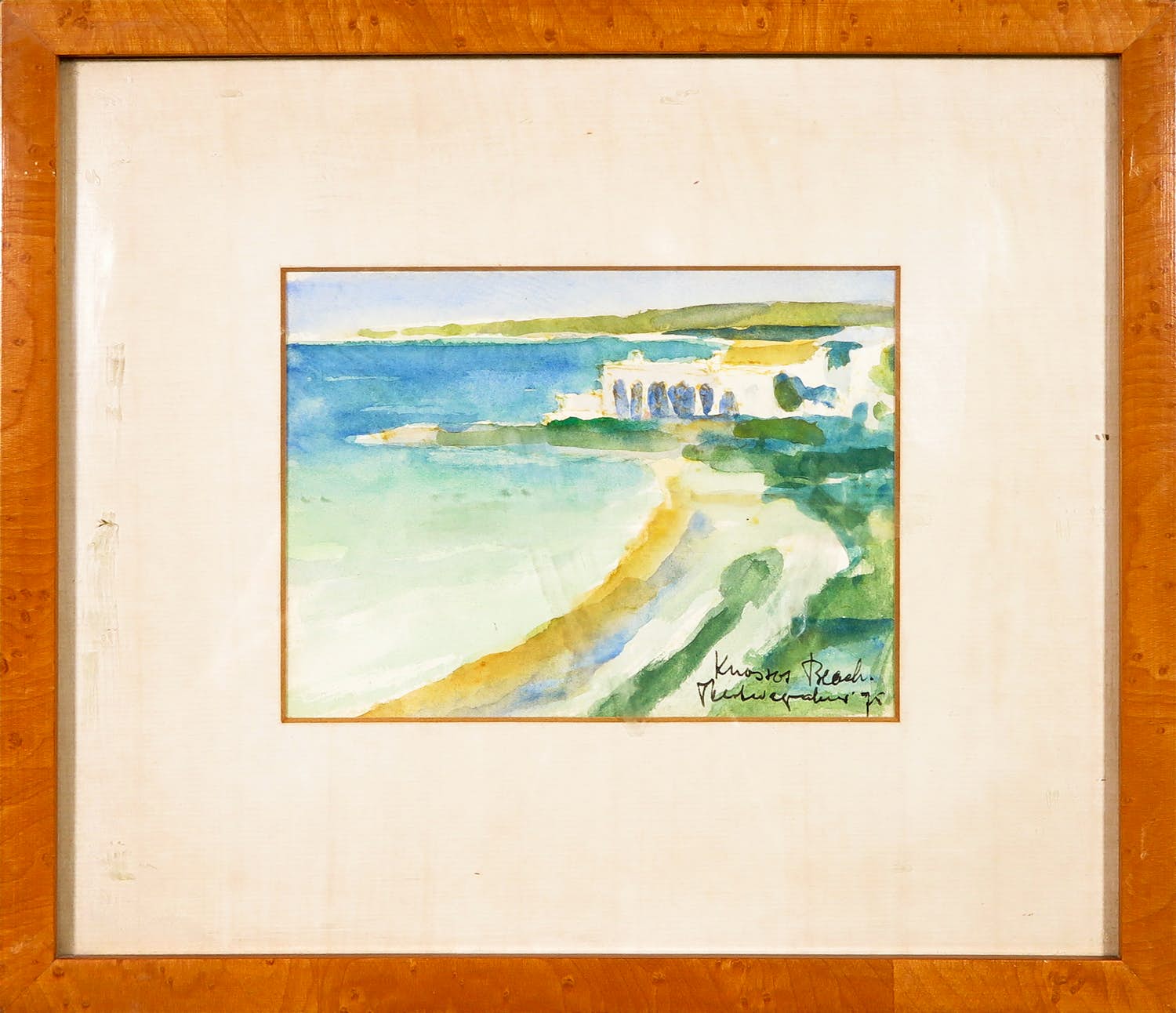 Theo Swagemakers - Aquarel, Landschap - Ingelijst verkocht voor € 50!