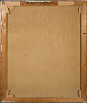 Pieter Fraterman - Olieverf op doek, Stilleven met bloemenvaas en vruchten - Ingelijst kopen? Bied vanaf 100!