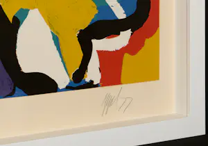 Karel Appel - Yellow Head - Expressieve Zeefdruk - mooi ingelijst kopen? Bied vanaf 1890!