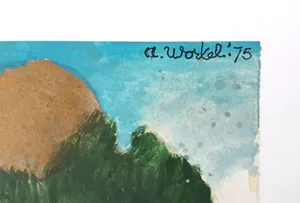 Ans Wortel - Ingelijste gouache met inkt: 'Wat ik onder "natuur" versta' kopen? Bied vanaf 195!