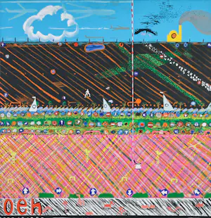 Buy Paul Nassenstein - Gouache op doek, Zeegezicht met? Bid from 250!