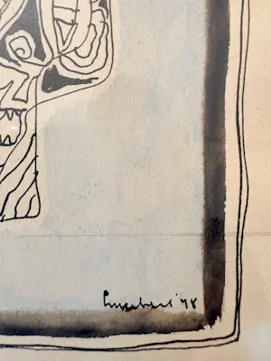 Lucebert - Portrait. Rare early original COBRA work, 1948 kopen? Bied vanaf 1250!