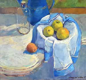 Siene de Vries - Stilleven met appels verkocht voor € 250!