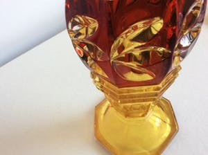 Val-Saint-Lambert - Art Deco uranium glazen vaas kopen? Bied vanaf 89!