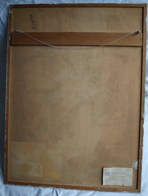 Peter Nieuwendijk - Houtreliëf, “Op 2 passen van mijn raam” – gesigneerd – 1967 kopen? Bied vanaf 150!