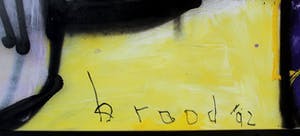 Herman Brood - acryl op doek: gezegend wrak - 1992 +HB-M certificaat kopen? Bied vanaf 3900!