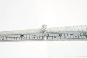 82 - Elegante 14krt witgoud & diamanten (0.25ct) fantasie ring - kleine maat kopen? Bied vanaf 180!