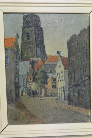 Christiaan Soer - Twee Stadsgezichten kopen? Bied vanaf 50!