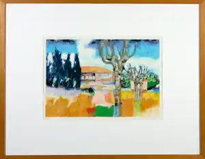 Willem Brauck - Zeefdruk, Huiles - Ingelijst verkocht voor € 35!