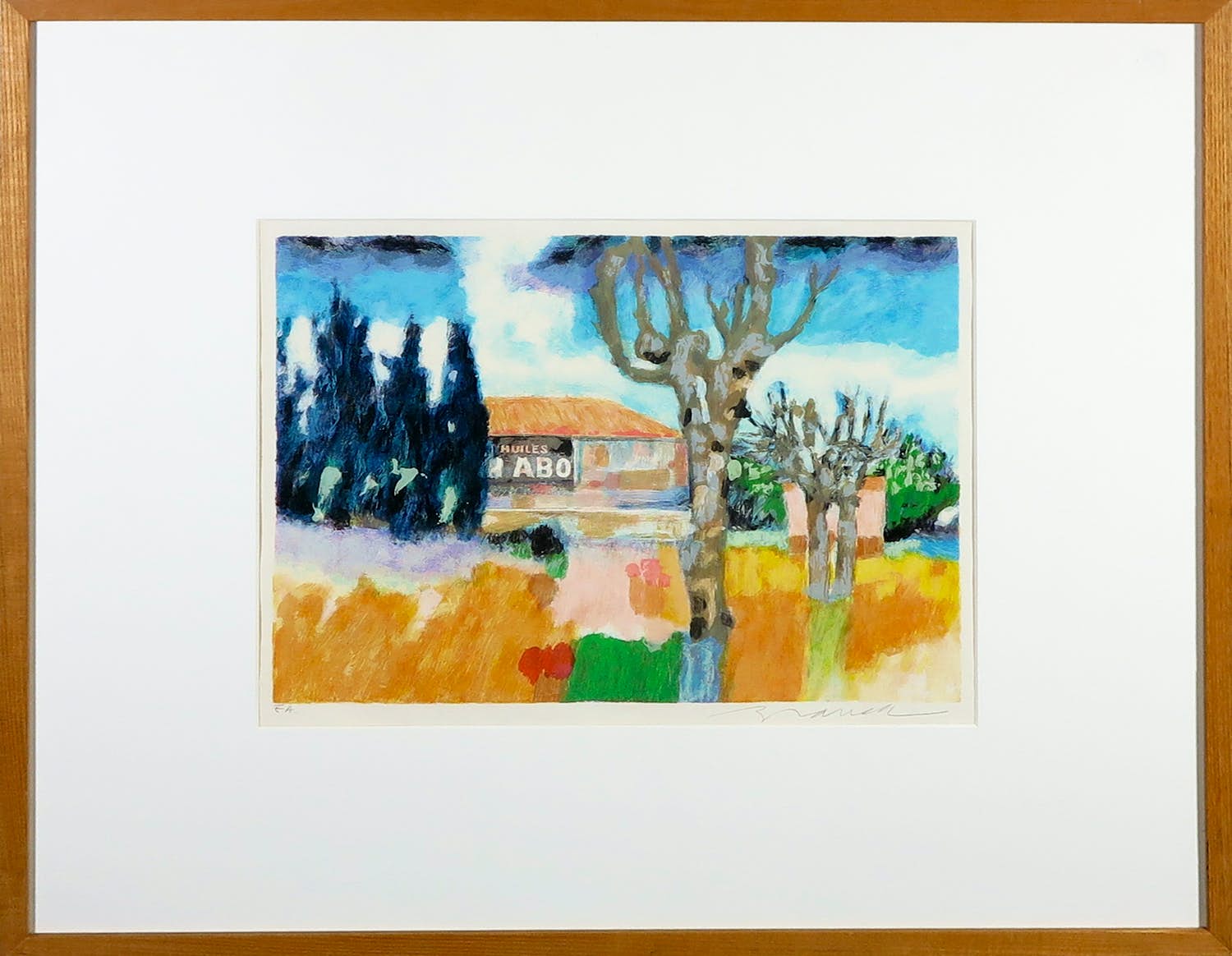 Willem Brauck - Zeefdruk, Huiles - Ingelijst verkocht voor € 1!