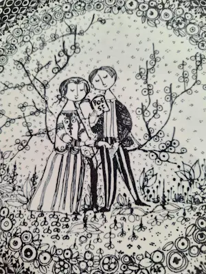 Bjorn Wiinblad - Nymølle , Wandbord (2) - Porselein - Lente en zomer kopen? Bied vanaf 59!