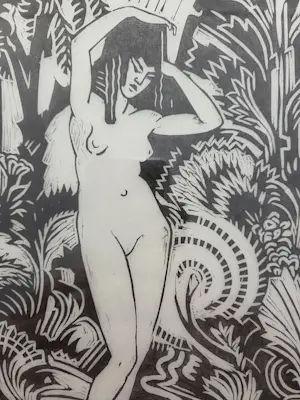 Henri van der Stok - Nimf. Houtsnijdersnummer Wendingen. kopen? Bied vanaf 79!