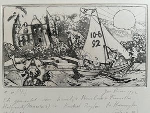 Jan Prins - Twee etsen uit 1992 kopen? Bied vanaf 40!