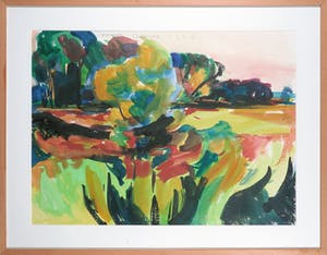 Frank Dekkers - Aquarel, Achter Tienhoven - Ingelijst kopen? Bied vanaf 100!