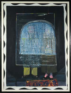 Rob Ferencik - Olieverf op doek, Paul en Efrosina Klee (...) - Ingelijst (Zeer Groot) verkocht voor € 100!
