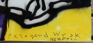Herman Brood - acryl op doek: gezegend wrak - 1992 +HB-M certificaat kopen? Bied vanaf 3900!